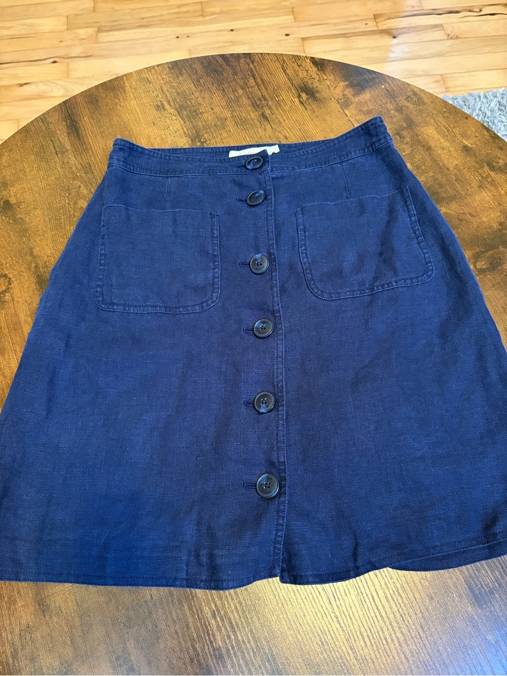 Tory Burch Navy Button Skirt